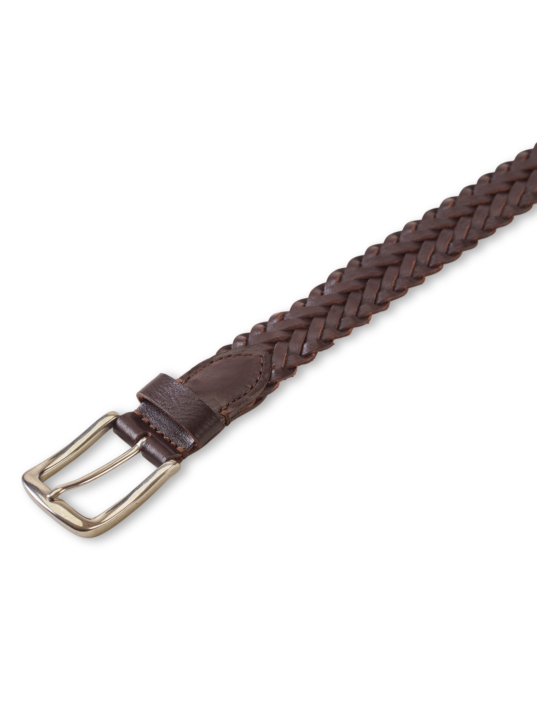 Dark brown braided belt